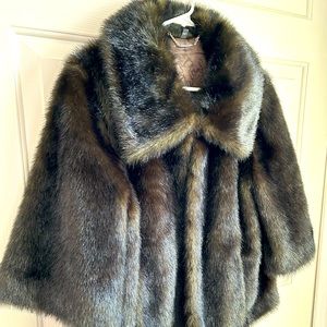 Express Cropped Faux Fur and Lined Jacket